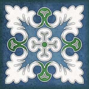 Настенная плитка 15*15 Smalto Decor 1 Blu (уп.0.9 м2/40 шт)
