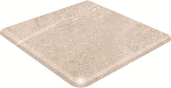Ступень угол. Закругл. 33*33 Петра Кремовый Противоск. / Esquina Redon.Petra Crema Antislip (уп.2 шт)